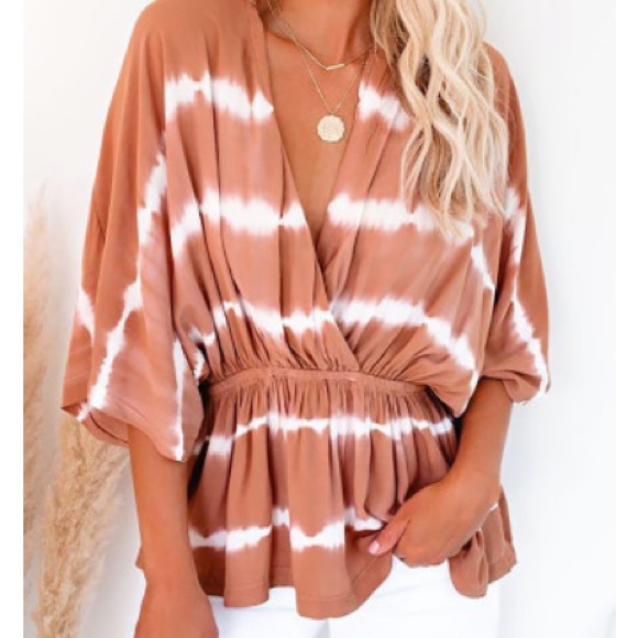 Tops - 😊Last Tie Dyed Peplum Top